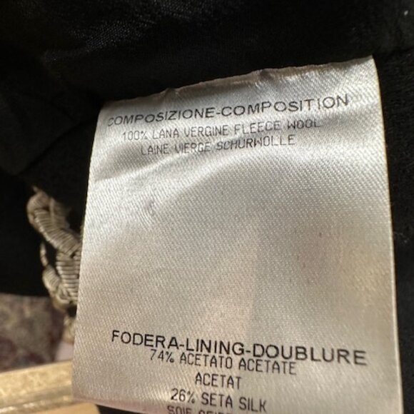 ALEXANDER MCQUEEN BLACK WOOL CAPE - Picture 11 of 11